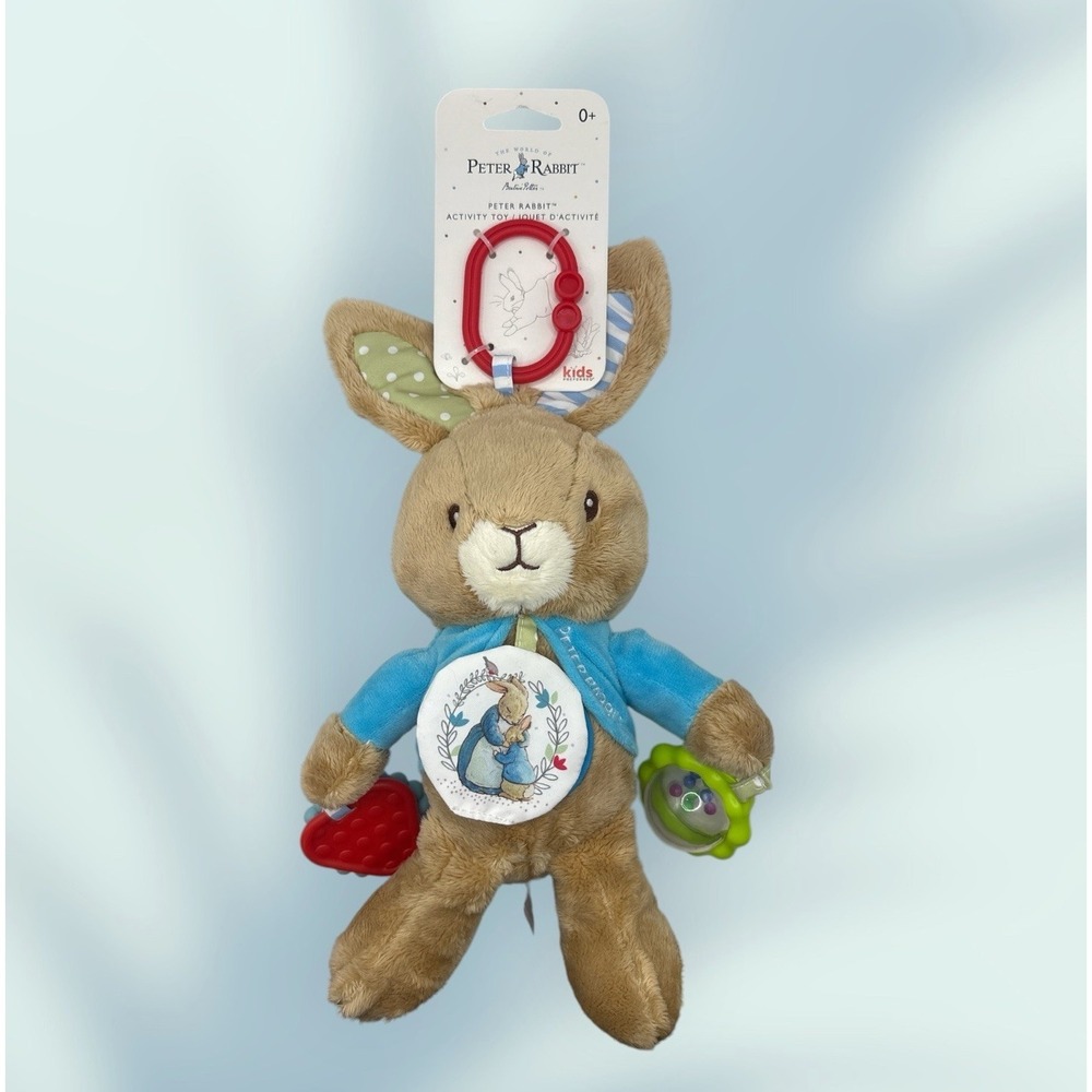Beatrix Potter Peter Rabbit Plush Toy Bunny Teether Rattle Baby Infant NEW!!